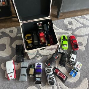 Diecast cars, no boxes, container not included, used